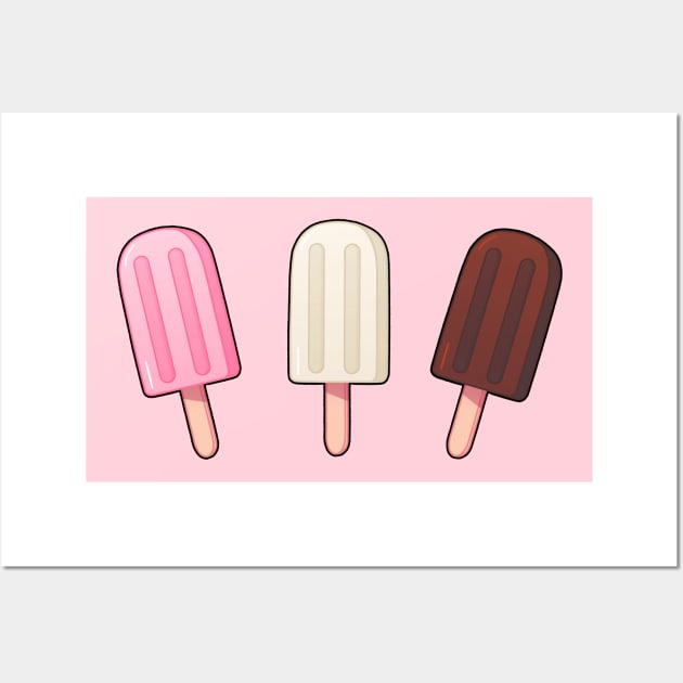 Neapolitan popsicles Wall Art by leoleon